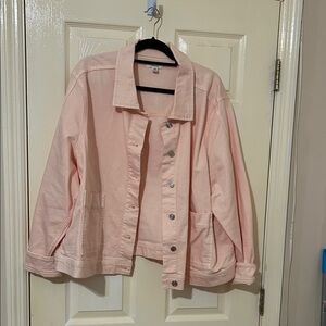 Maurices Light Pink Jean Jacket 99% cotton